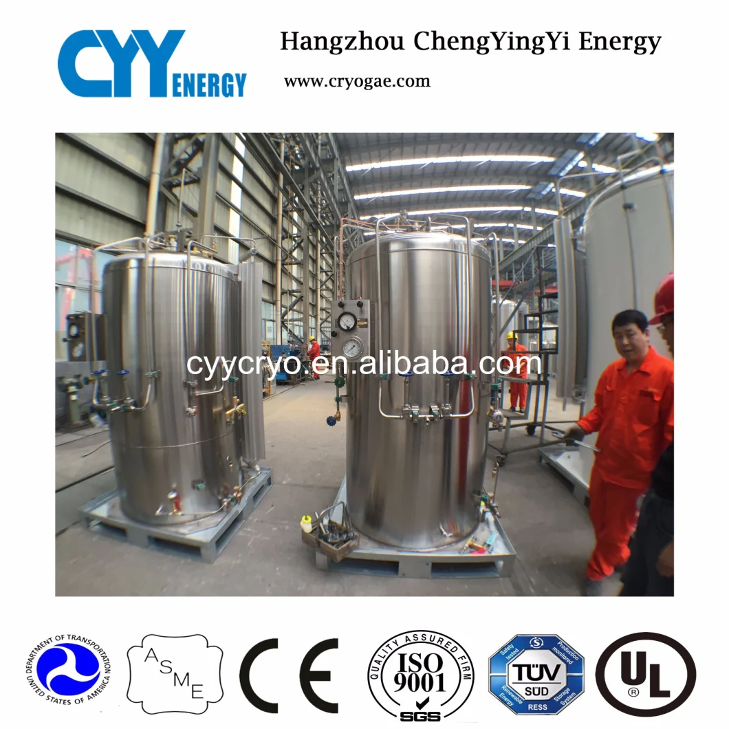 Liquid Oxygen/Nitrogen/Natural Gas/Carbon Dioxide 1-5m3 Storage Cryogenic Tank